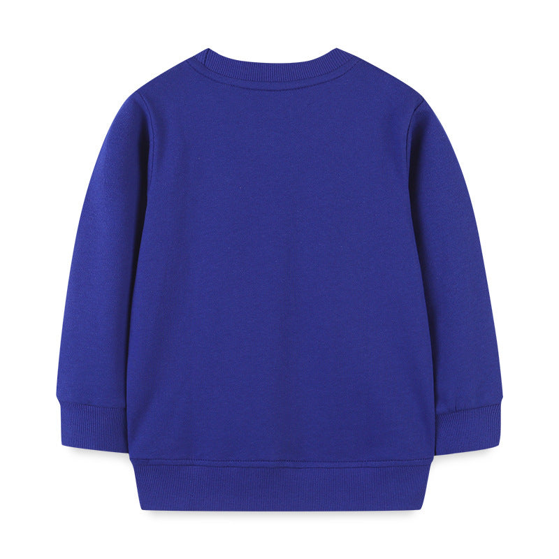 Baby Girl Embroidered Pattern Long Sleeve O-Neck Cotton Hoodie
