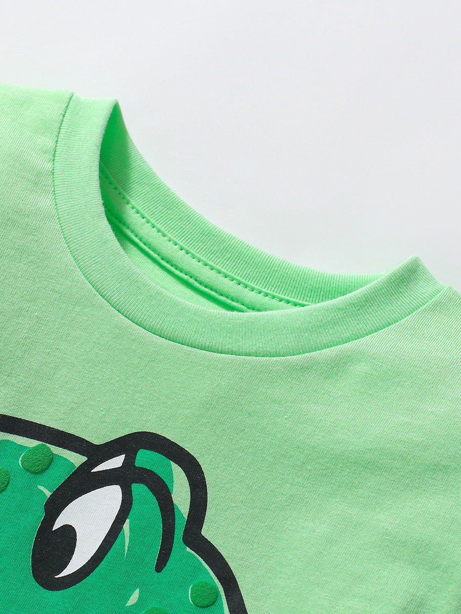 Arrival Autumn Kids’ Long Sleeves Frog Print T-Shirt In European And American Style For Summer-2
