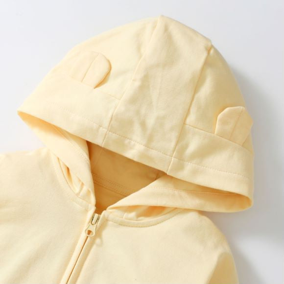 Baby Unisex Solid Color Cartoon Shape Casual Cardigan Sets
