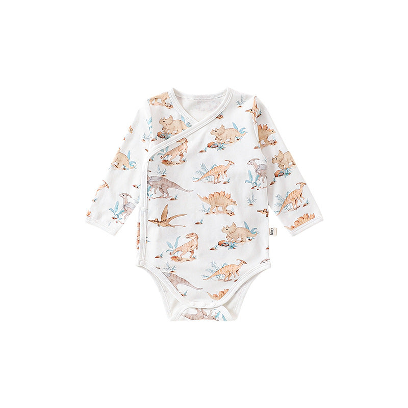 Autumn Hot Selling Baby Unisex Cartoon Animals Pattern Onesies with Hat-6