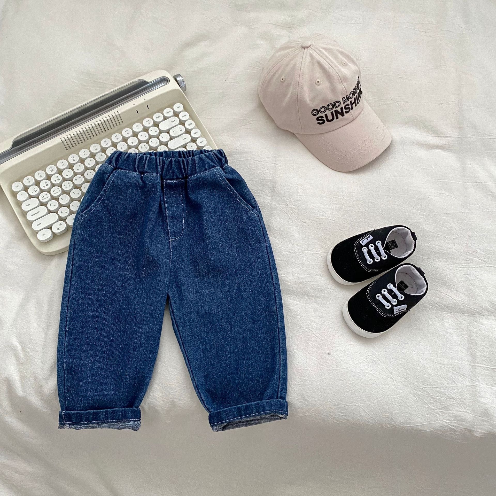 Arrival Autumn Baby Kids Boys Long Sleeves Casual Knitted Top Pullover and Denim Jeans – Clothing Set-2