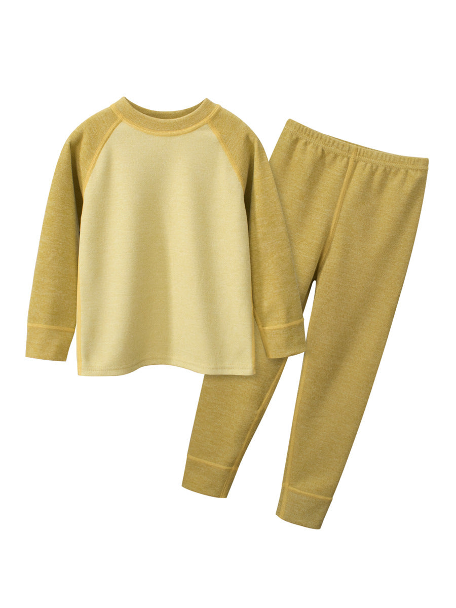 Arrival Autumn Kids Unisex Long Sleeves Simple Casual Top and Solid Color Long Trousers – Clothing Set-3