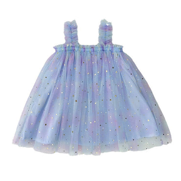 Design Summer Kids Girls Elegant Fairy Style Sequin Mesh Sleeveless Dress-1