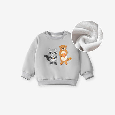 Arrival Spring And Autumn Boys Casual Appliqué Embroidery Animals Pattern Long Sleeves Top Sweatshirt And Pants Clothing Set-1