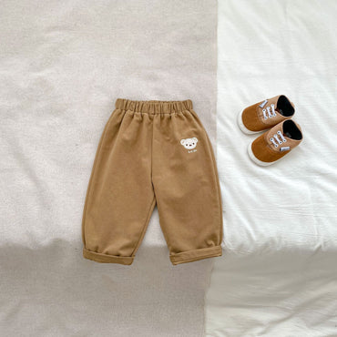 Arrival Autumn Baby Boys Long Sleeves Striped Teddy Top Shirt and Versatile Pants – Matching Set-1