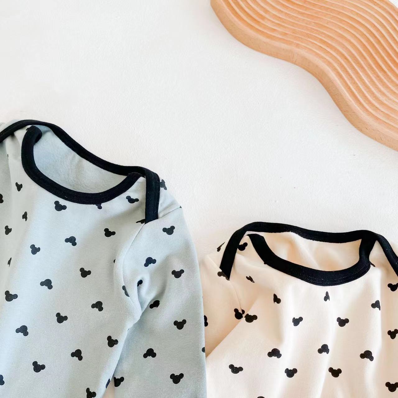 Baby Cartoon Print Pattern Soft Onesies Combo Trousers Sets-3