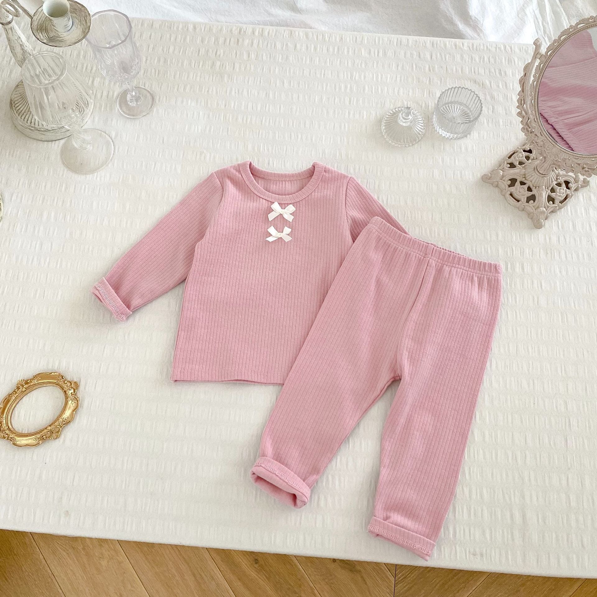 Arrival Autumn Baby Girls Long Sleeves Simple Knitted Top and Solid Color Long Trousers – Clothing Set-4