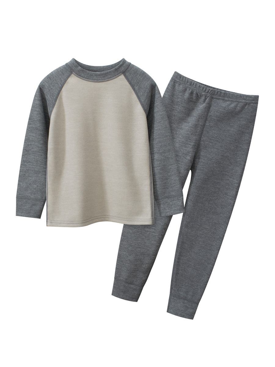 Arrival Autumn Kids Unisex Long Sleeves Simple Casual Top and Solid Color Long Trousers – Clothing Set-5