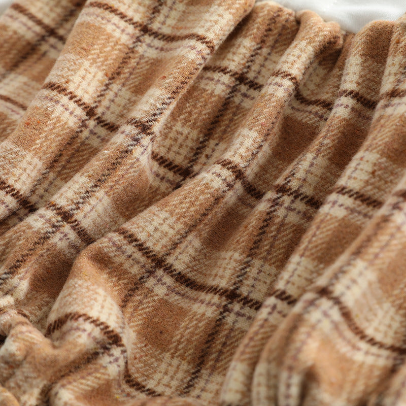 Baby Plaid Pattern False One Pieces Design Bow Tie Decoration Bodysuit-4