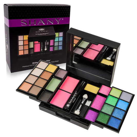 SHANY Woke Up Like This Makeup Set - Eye Shadows, Blushes, Mascara, Makeup Applicators and Mirror. Compact Beginner Makeup Kit. - SHOP - MAKEUP SETS - ITEM# SH-171