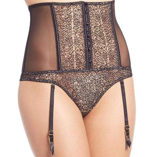 Sheer Mesh Corset Garter Belt Addiction Provocante-0