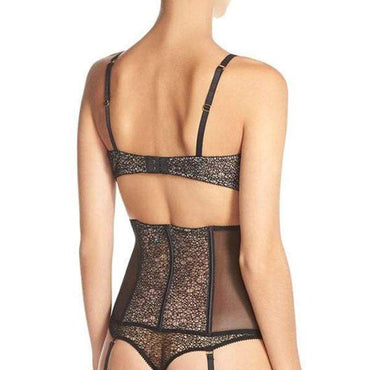 Sheer Mesh Corset Garter Belt Addiction Provocante-1