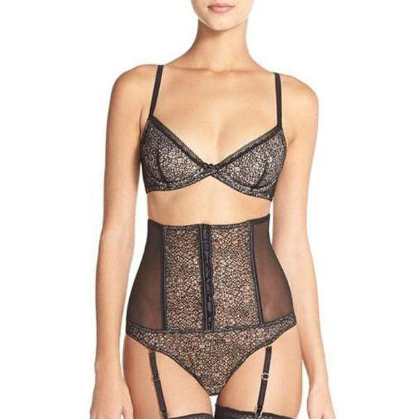Sheer Mesh Corset Garter Belt Addiction Provocante-2