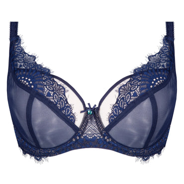 Sheer Lace Soft Cup Underwire Bra Sari-1
