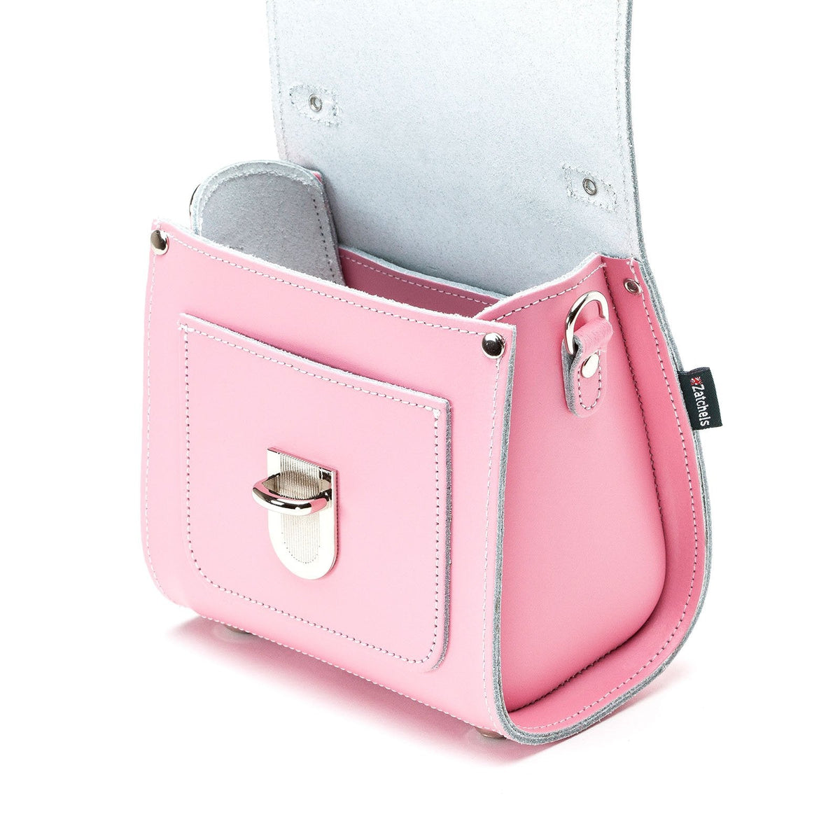 Handmade Leather Sugarcube Handbag - Pastel Pink-4
