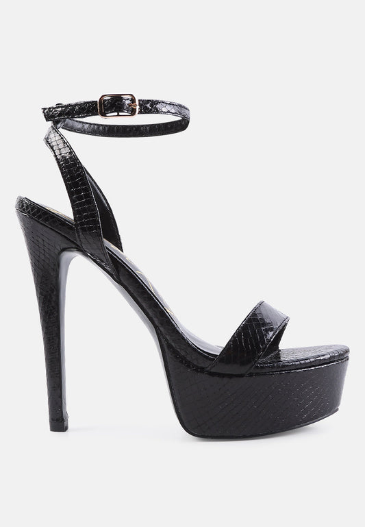 Queen Bee Rhinestone Heeled Sandals-0