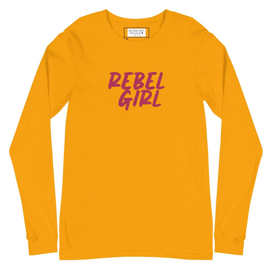 Rebel Girl Unisex Long Sleeve Tee with EMBROIDERY-0