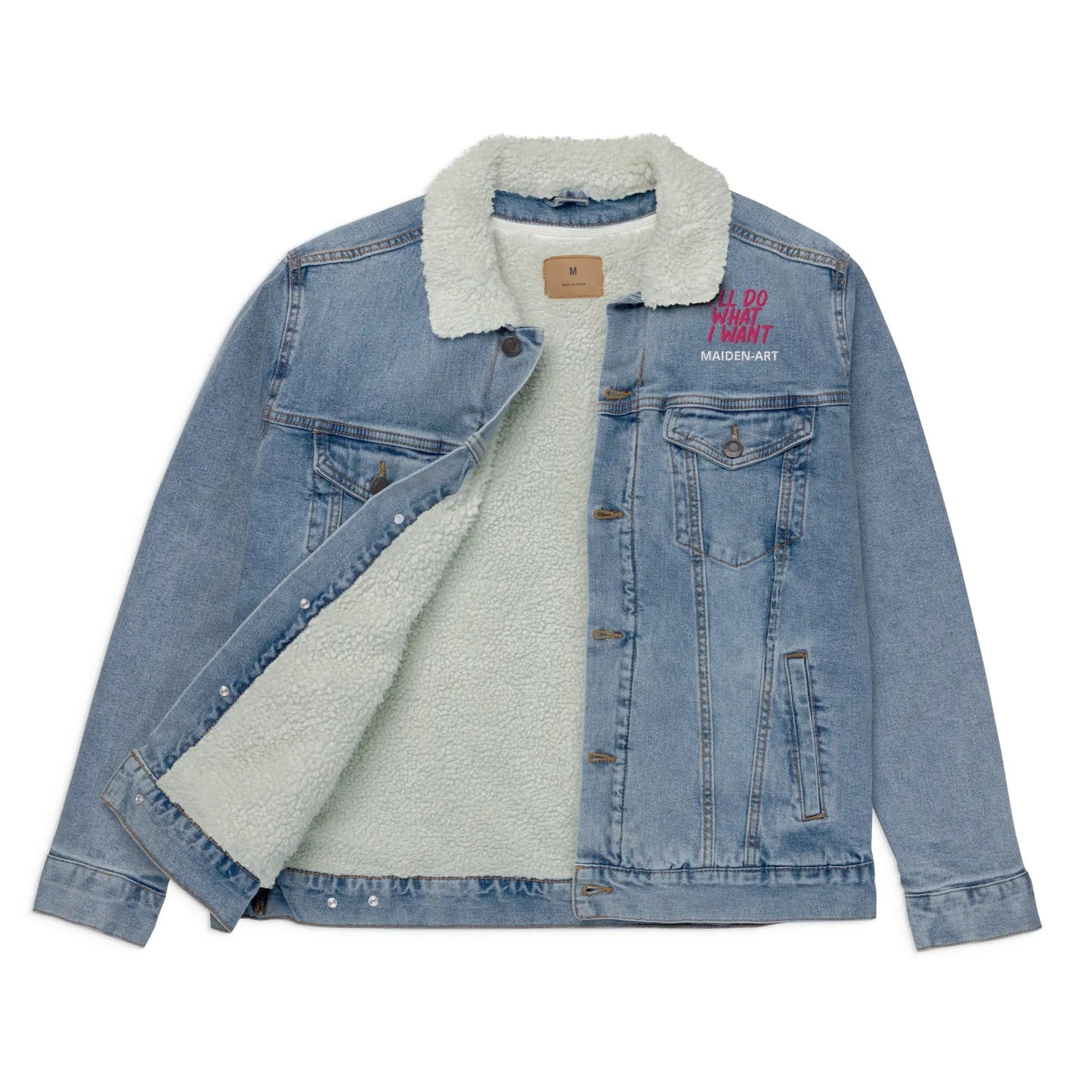Denim sherpa jacket REBEL GIRL-3