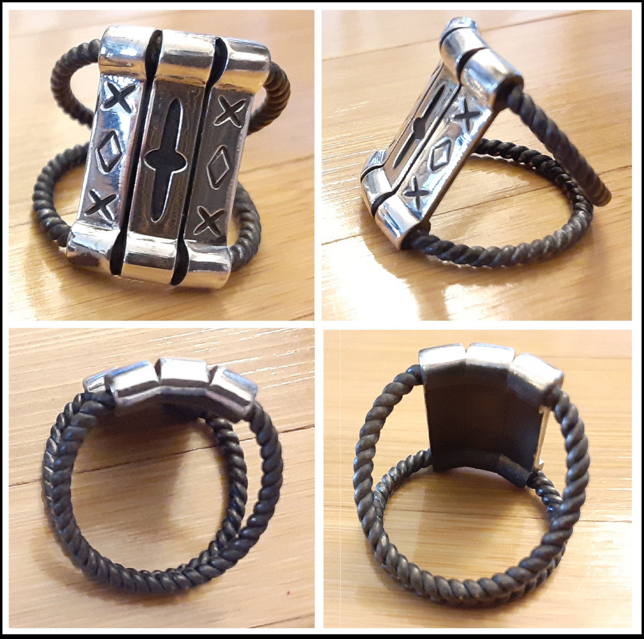 Custom Ring: Inspired by Muse Rock Star Matt Bellamy, XOX-Trinity. Sterling Silver