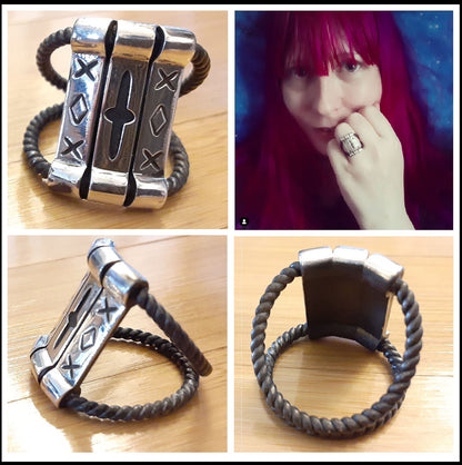 Custom Ring: Inspired by Muse Rock Star Matt Bellamy, XOX-Trinity. Sterling Silver