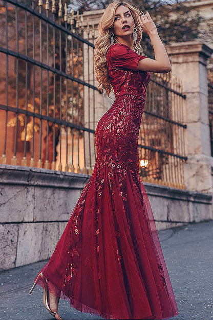 Embroidered Lace Mermaid Long Prom & Mother Of The Bride Dress AC7707-5
