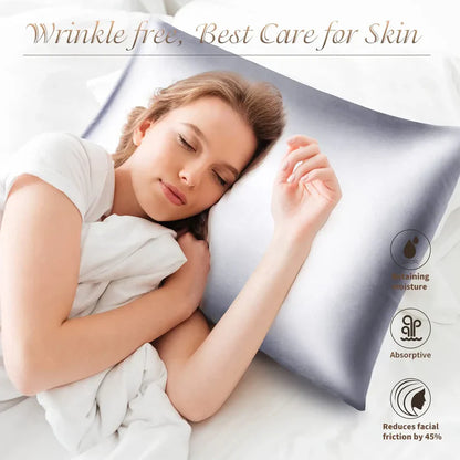 100% Natural Mulberry Silk Pillow Case Protects Hair and Skin-2