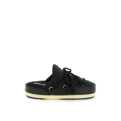 Moon Boot Black Nylon Mules
