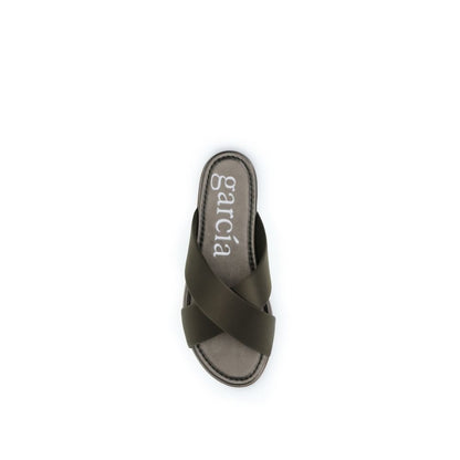 Pedro García Brown Silk Sandals