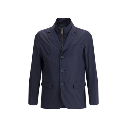 Herno Blue Polyester Jackets And Coat