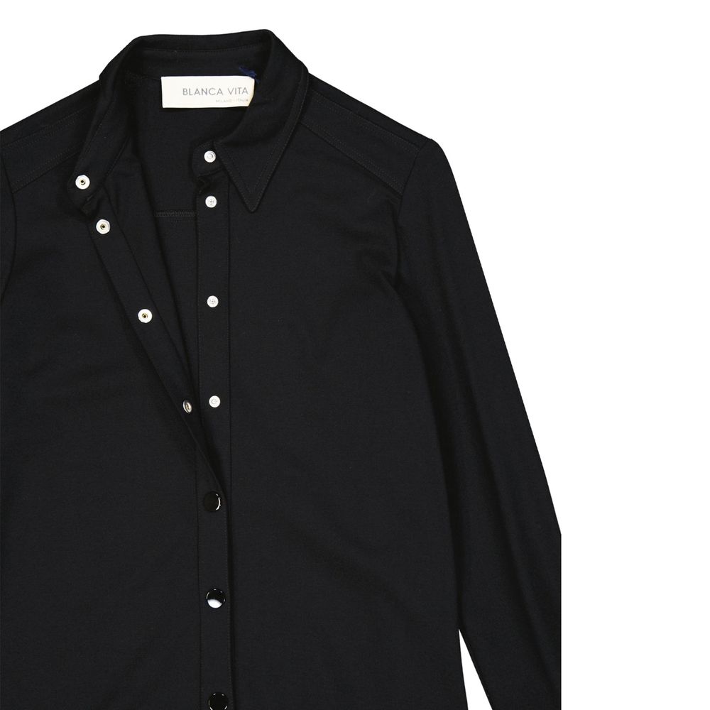 BLANCA VITA Black Elastane Casual Dress