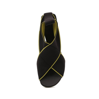 Bottega Veneta Black Fabric Platform Sandals