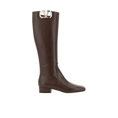 Valentino Garavani Brown Calfskin Boots