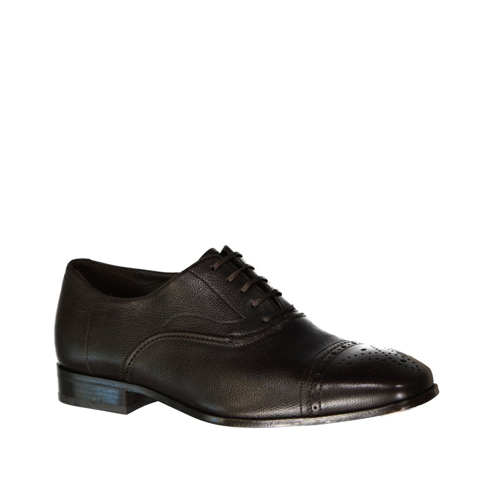Salvatore Ferragamo Brown Calfskin Oxfords And Derbies