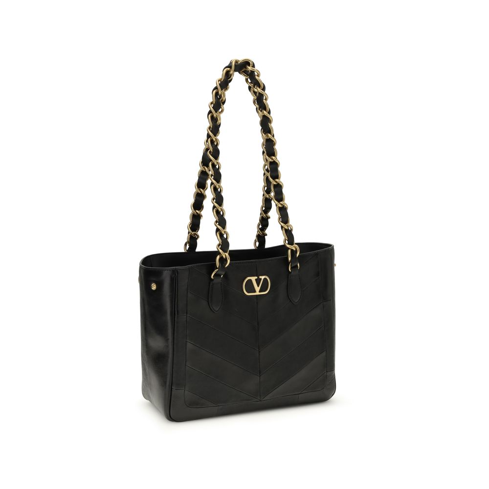 Valentino Garavani Black Lamb Ovis Aries Aries Shoulder Bag
