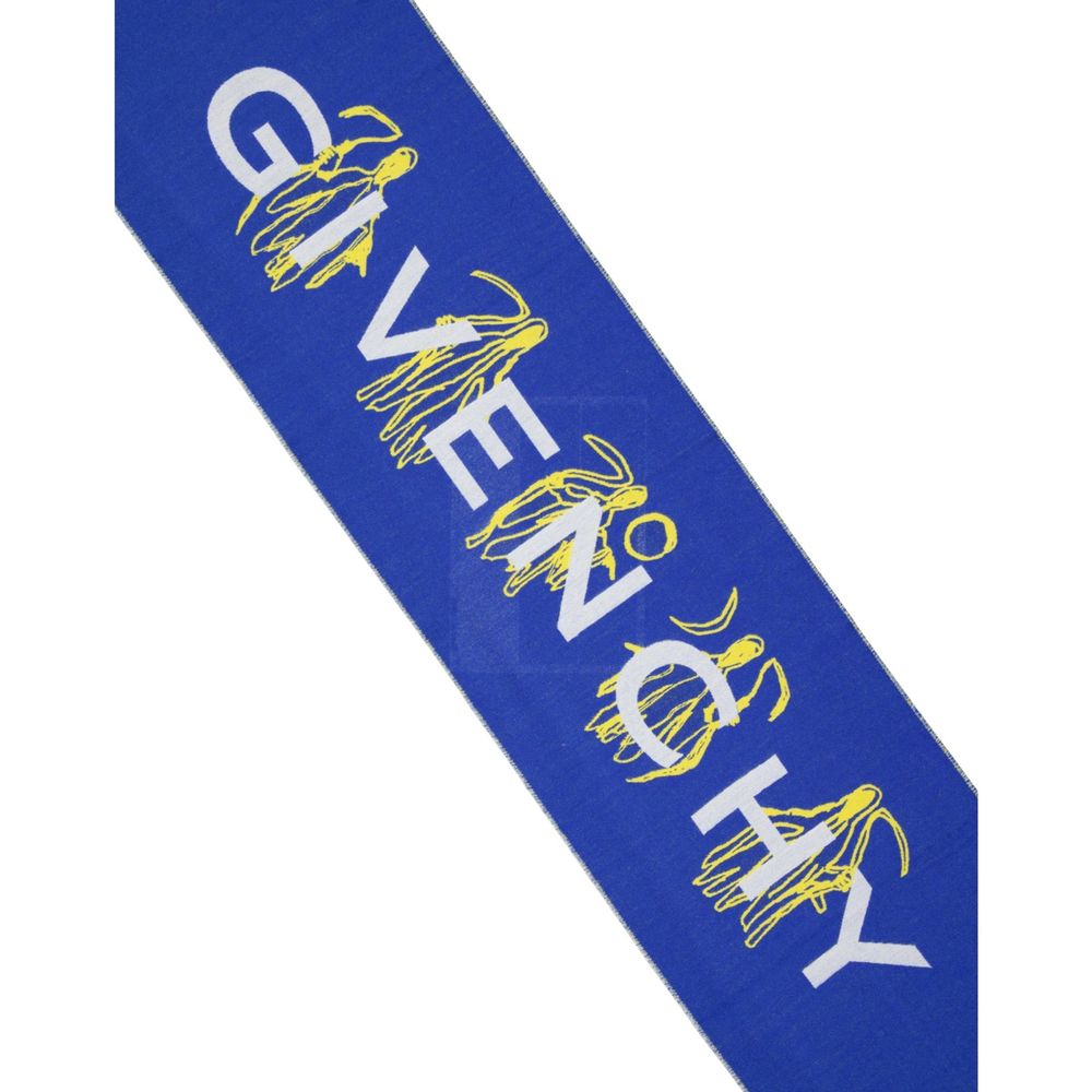 Givenchy Blue Silk Scarf
