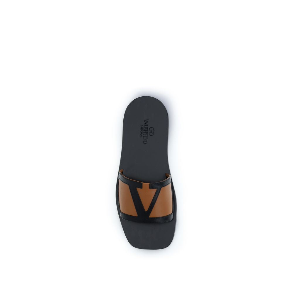 Valentino Garavani Black Goatskin Sandals