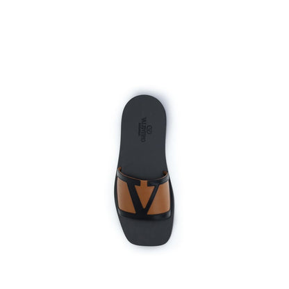 Valentino Garavani Black Goatskin Sandals