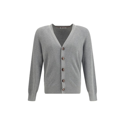 Brunello Cucinelli Gray Cotton Cardigan