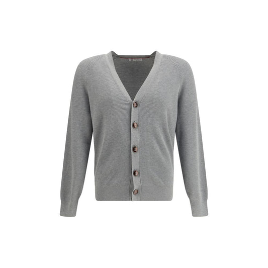 Brunello Cucinelli Gray Cotton Cardigan