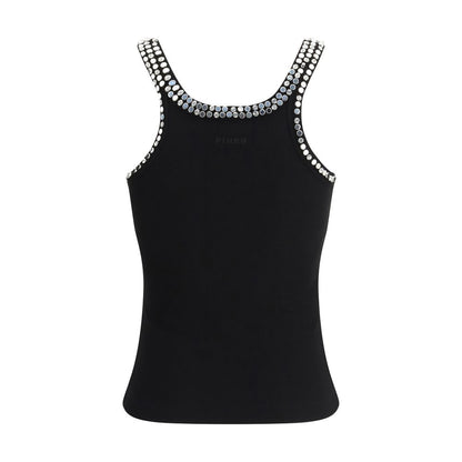 PINKO Black Cotton T-Shirt