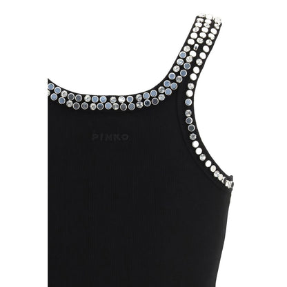 PINKO Black Cotton T-Shirt