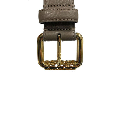 Borbonese Grey Leather Women Belt