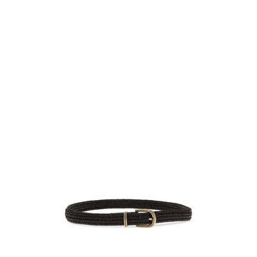 Brunello Cucinelli Black Calf Leather Bos Taurus Regular Belt
