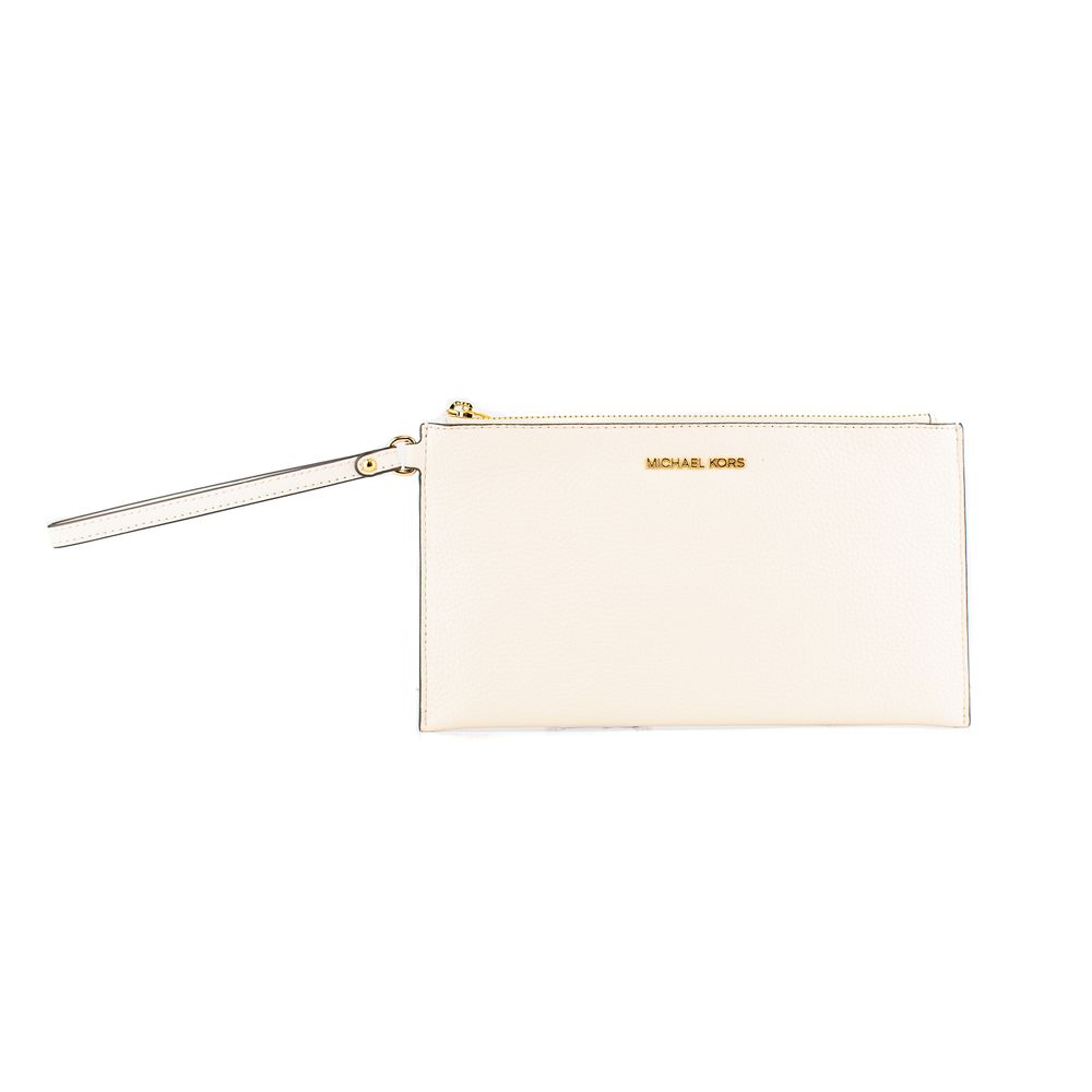 Michael Kors Beige Leather Clutch Bag