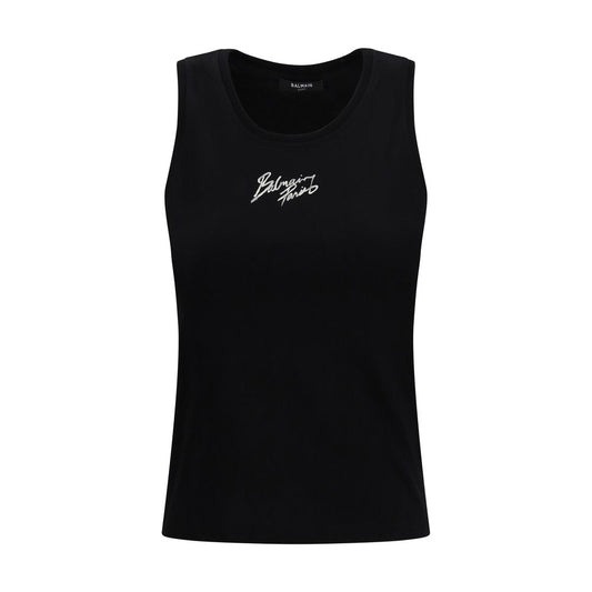 Balmain Black Cotton T-Shirt
