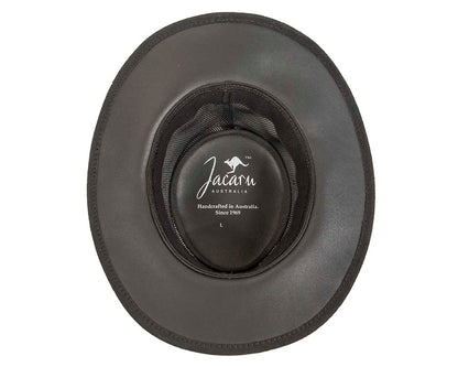 Black Australian Suede Leather Cooler Jacaru Hat