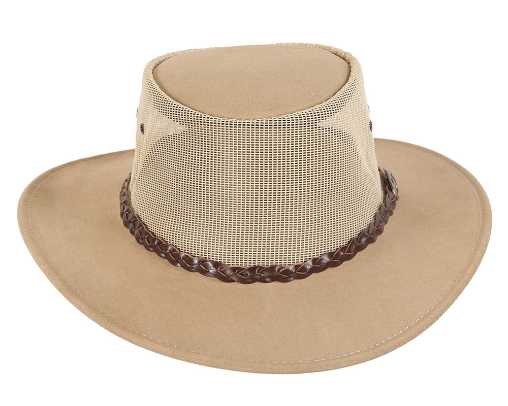 Beige Sand Australian Suede Leather Cooler Jacaru Hat