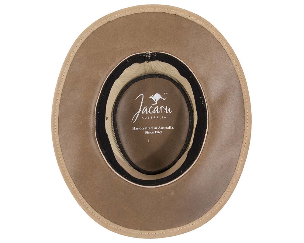 Beige Sand Australian Suede Leather Cooler Jacaru Hat