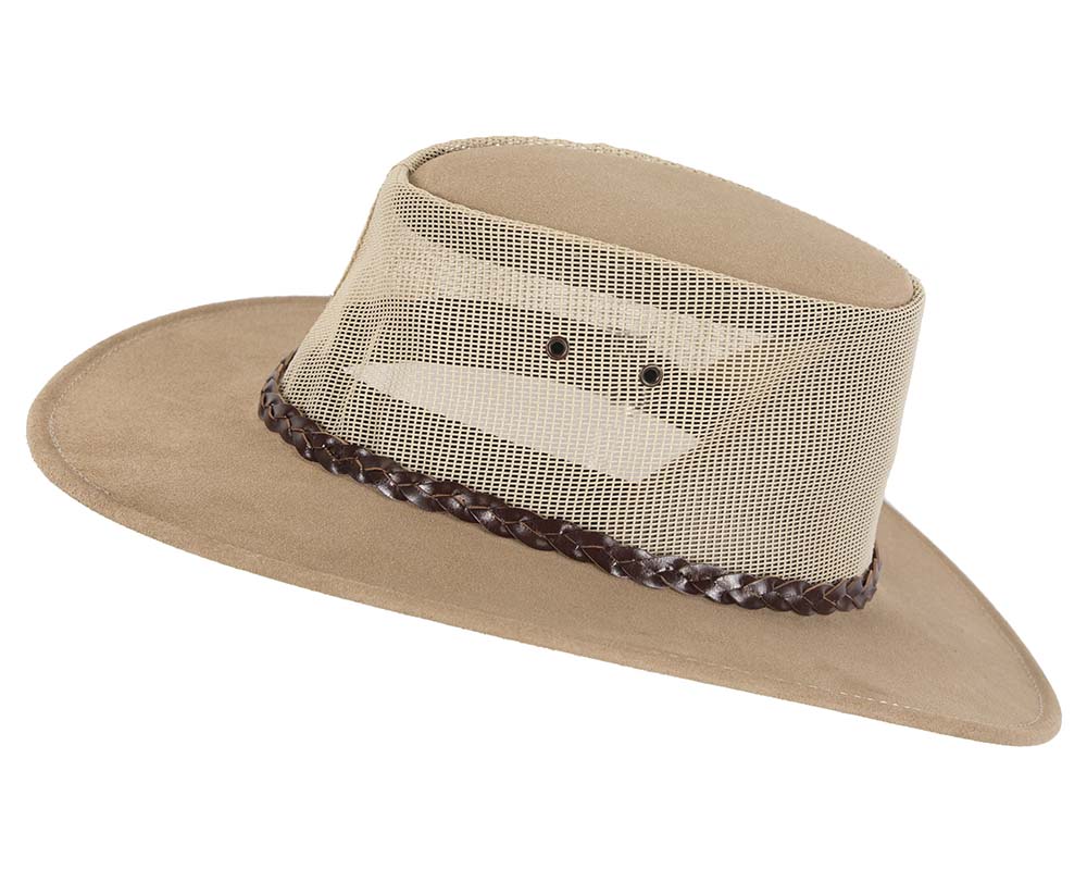 Beige Sand Australian Suede Leather Cooler Jacaru Hat