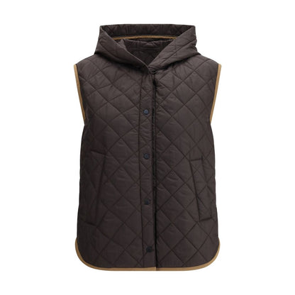 Brunello Cucinelli Brown Nylon Sleveless Jacket